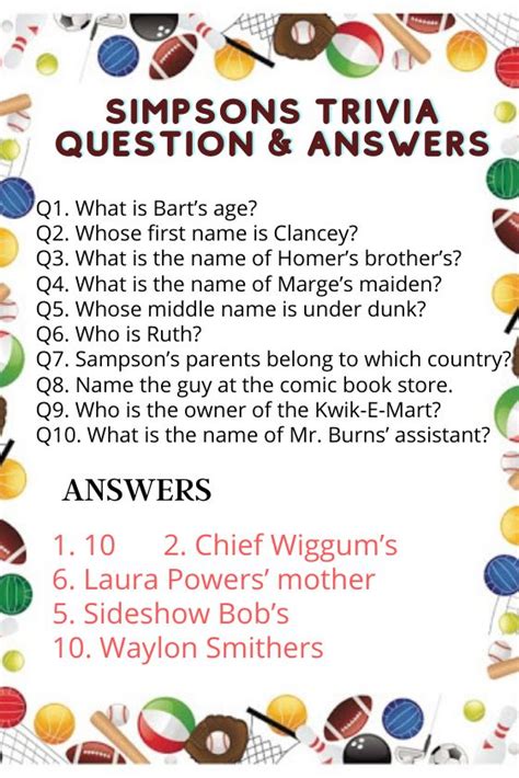 trivia questions about the simpsons|simpsons trivia and answers.